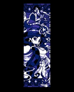 Fan art depictions of Characters from Disney movies stained glass style - bookmarks 3d model