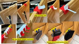 Assorted cabinet door hangers and hooks.3mf 3d model