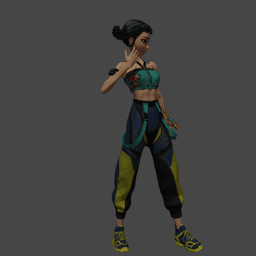 K-Pop Singer Inspired by Zoey v2 3d model