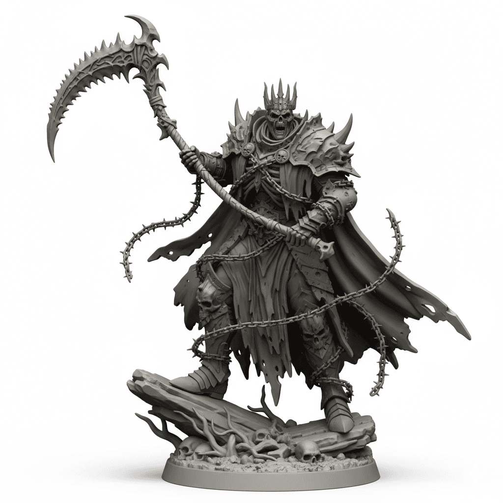Undead King Thorn Chains Printable STL Design 3d model