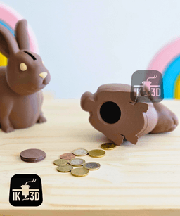 Easter Chocolate Bunny Piggy Bank / No Supports / 3MF Included 3d model