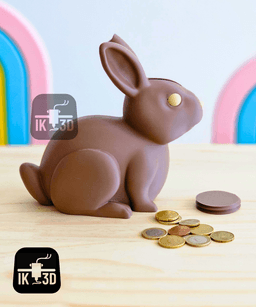 Easter Chocolate Bunny Piggy Bank / No Supports / 3MF Included 3d model