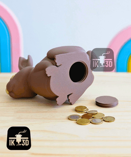 Easter Chocolate Bunny Piggy Bank / No Supports / 3MF Included 3d model