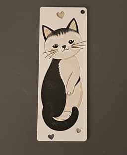Valentine Kitty Bookmark7 - Hueforge - 4 colors 3d model