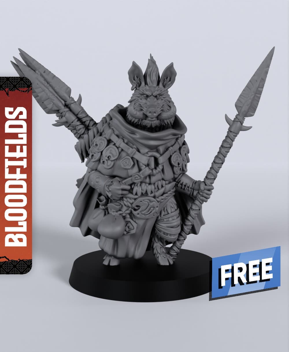 Brother Tusk - With Free Dragon - 5e DnD Inspired for RPG and Wargamers 3d model