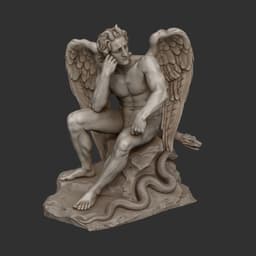 Lucifer Sculpture for 3D print 3d model