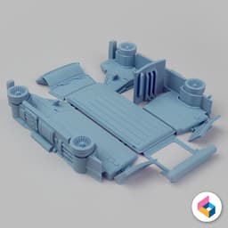 Foldable_Van GMC Vandura 3d model