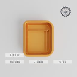 Book Shape Cutter & Stamp, Cookie & Fondant, Multi-Size Pack, Set of 6 Pieces PRODUCT_4811 3d model