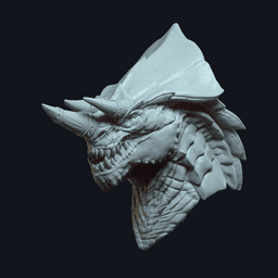 Garnon v5 Action Figure Head 3d model