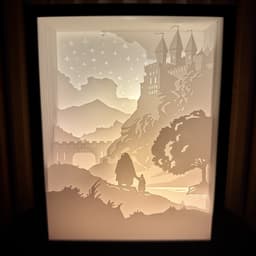 Harry Potter Hogwarts Shadow Box 3d Lamp 3d model