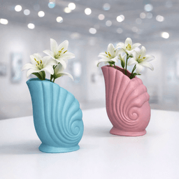 Shell Vase & Organizer | Nautilus Shell Decor Vase | Coastal Home Accent 3d model