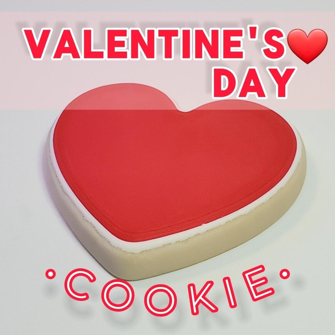REMIXABLE Heart-shaped Shortbread Cookie with Royal Icing for Valentine's Day :: Delicious Desserts! 3d model