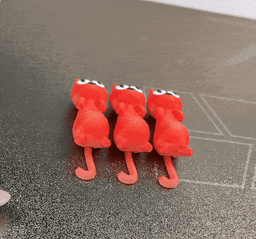 Cute Flexi Cat w flexi tail in Keychain, Earrings & Magnet Version 3d model