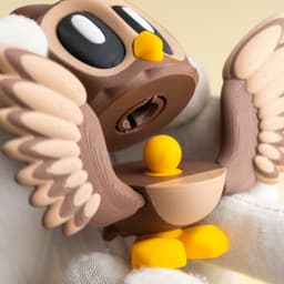 Blob Owl - Mini Modular Articulated Art Toy 3d model