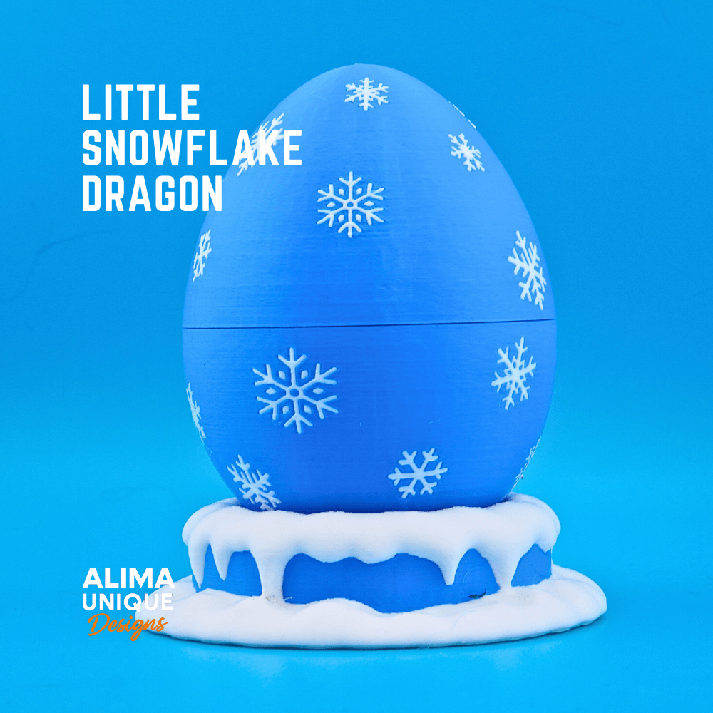 Little Snowflake Dragon - Articulated Fidget Toy 3d model