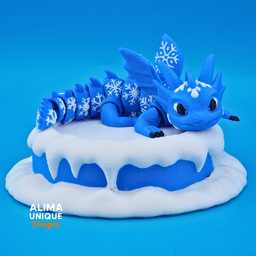 Little Snowflake Dragon - Articulated Fidget Toy 3d model