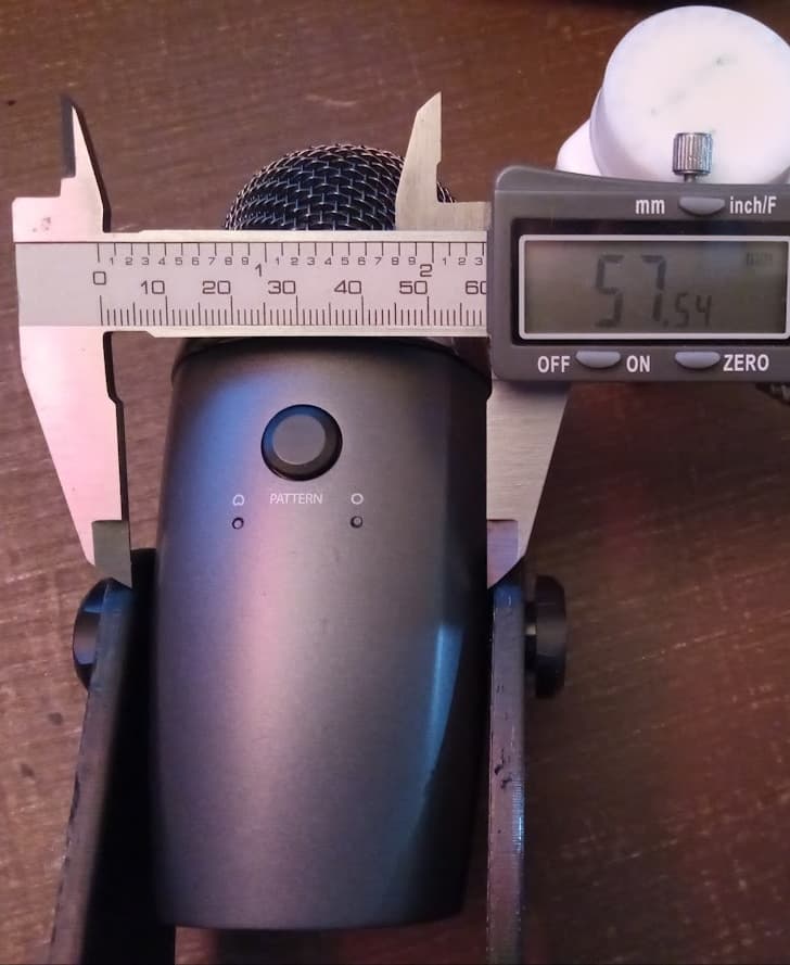 Yetti Blue Microphone Mount — 58mm wide body at holes 3d model