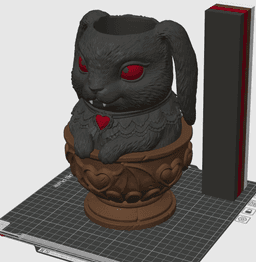 Dark Bunny Teacup 3MF | Gothic Decor Multi-Color | Functional 3d model