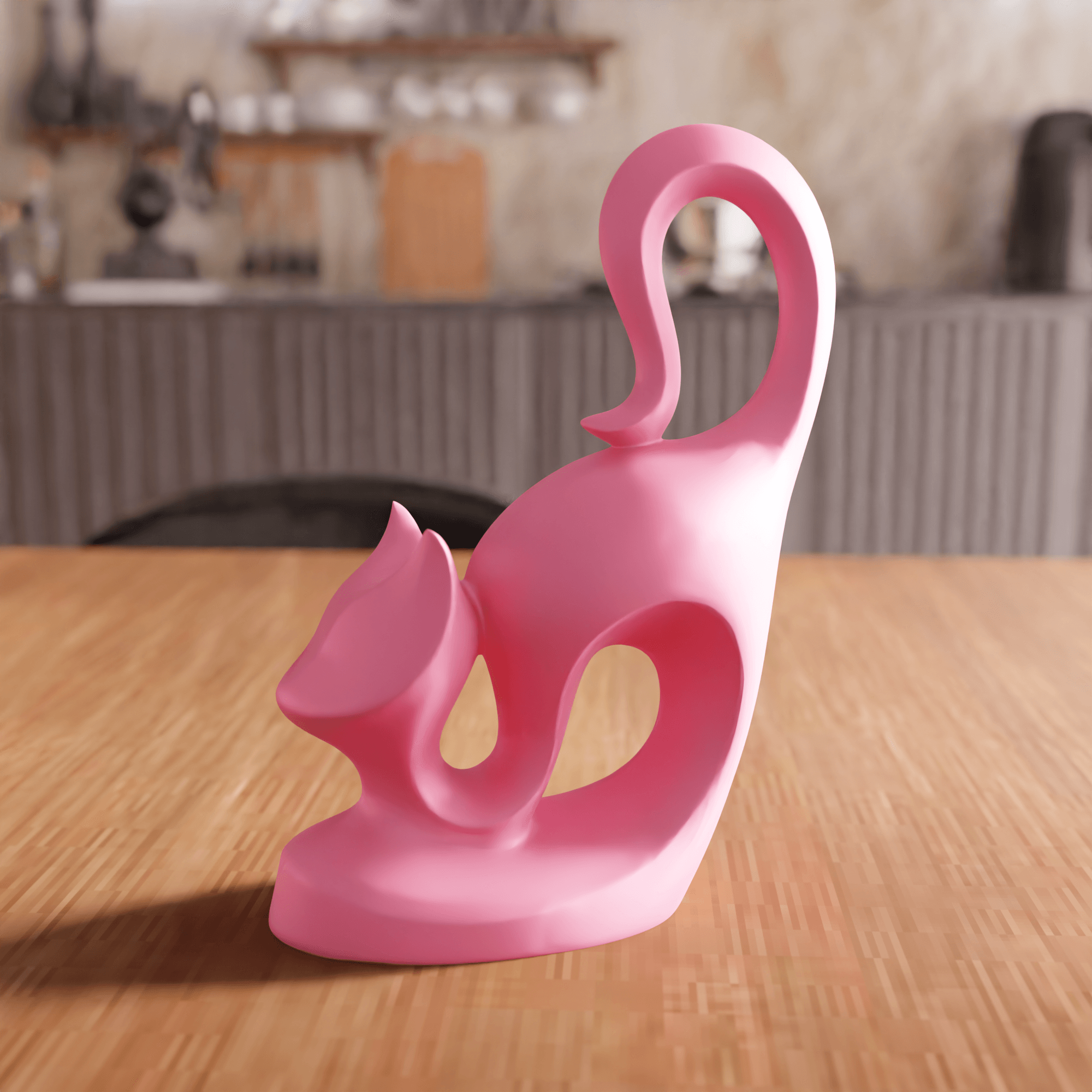 Abstract Cat Sculpture 3d model