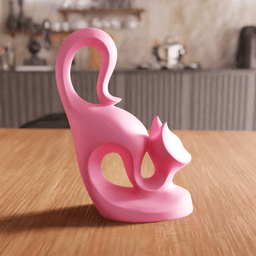 Abstract Cat Sculpture 3d model