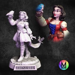 Female Human Druid / Bard - Princess Trinette the Druid ( Snow White themed Female Druid / Bard) 3d model