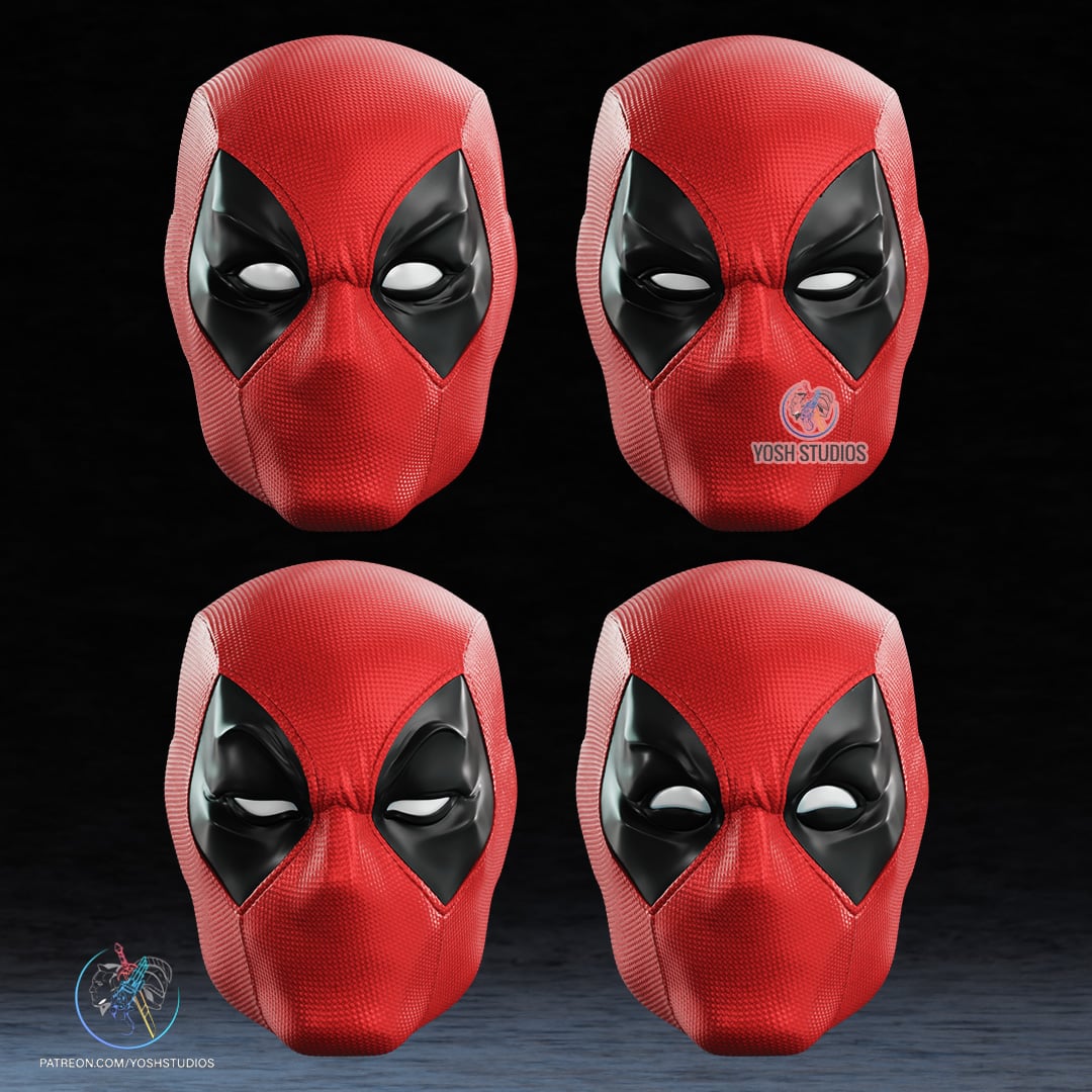 Comic Deadpool Mask 3d Printer File STL 3d model
