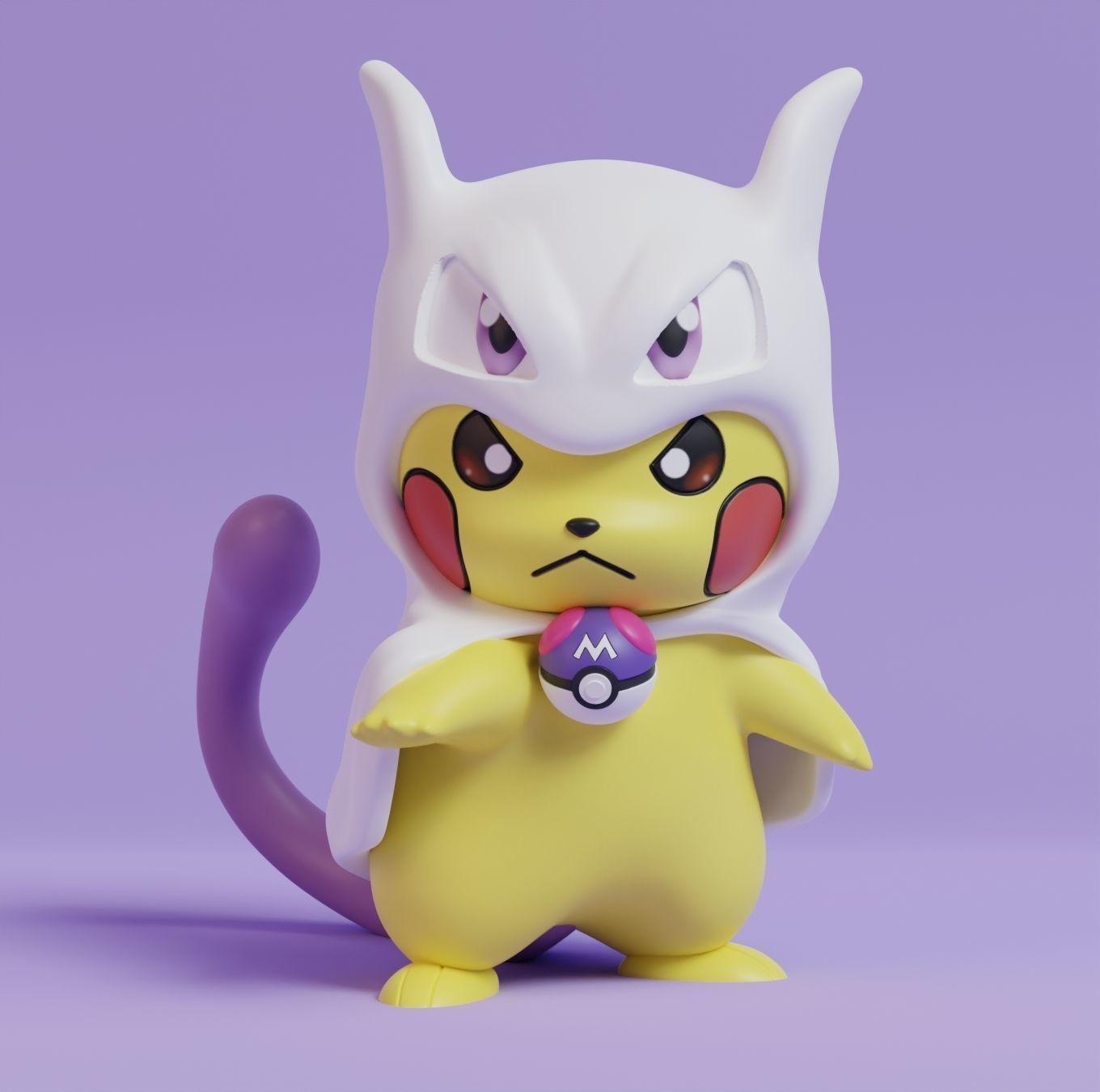 Cosplay Pikachu - Mewtwo 3d model