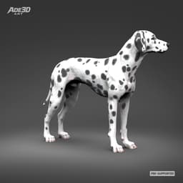 Dalmatian 3D Print Model Pose 02 3d model