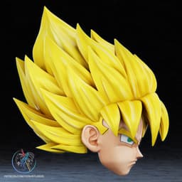 Saiyan Helmet 3D Printer STL File 3d model