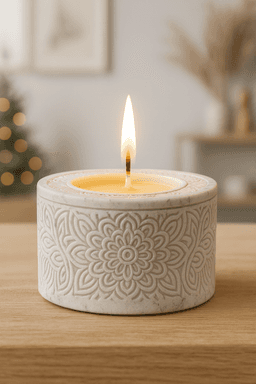 Mandala Tea Light Candle Holder STL | Boho Decor Lantern 3d model