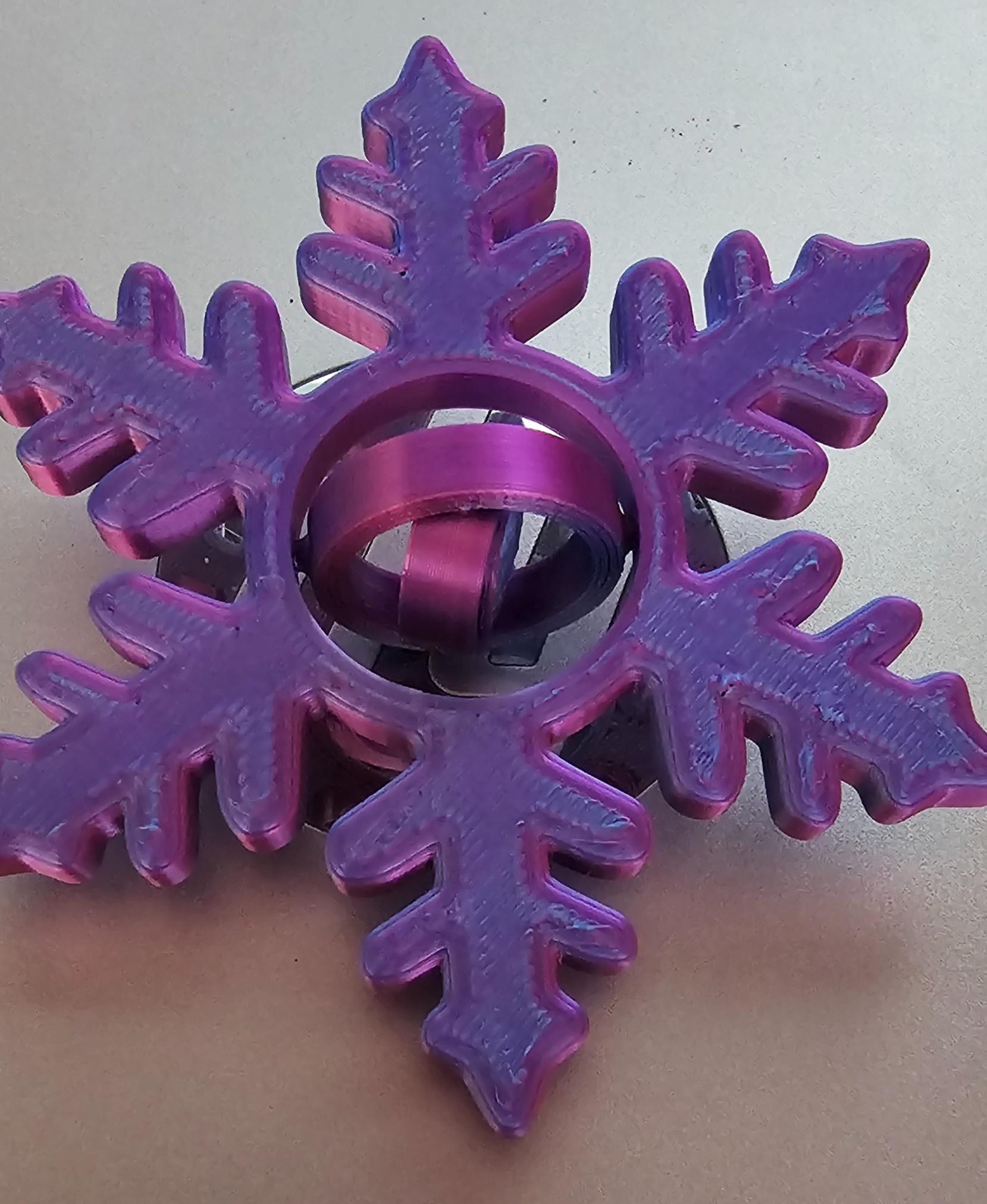 Snowflake Fidget Spinner (Basic) 3d model