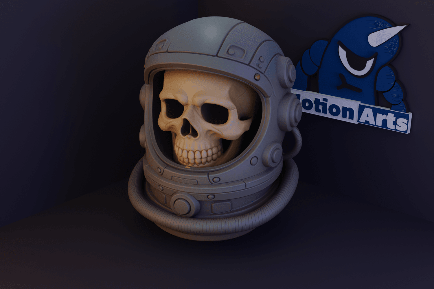 Cabeça cranio monstro com mascara.stl 3d model