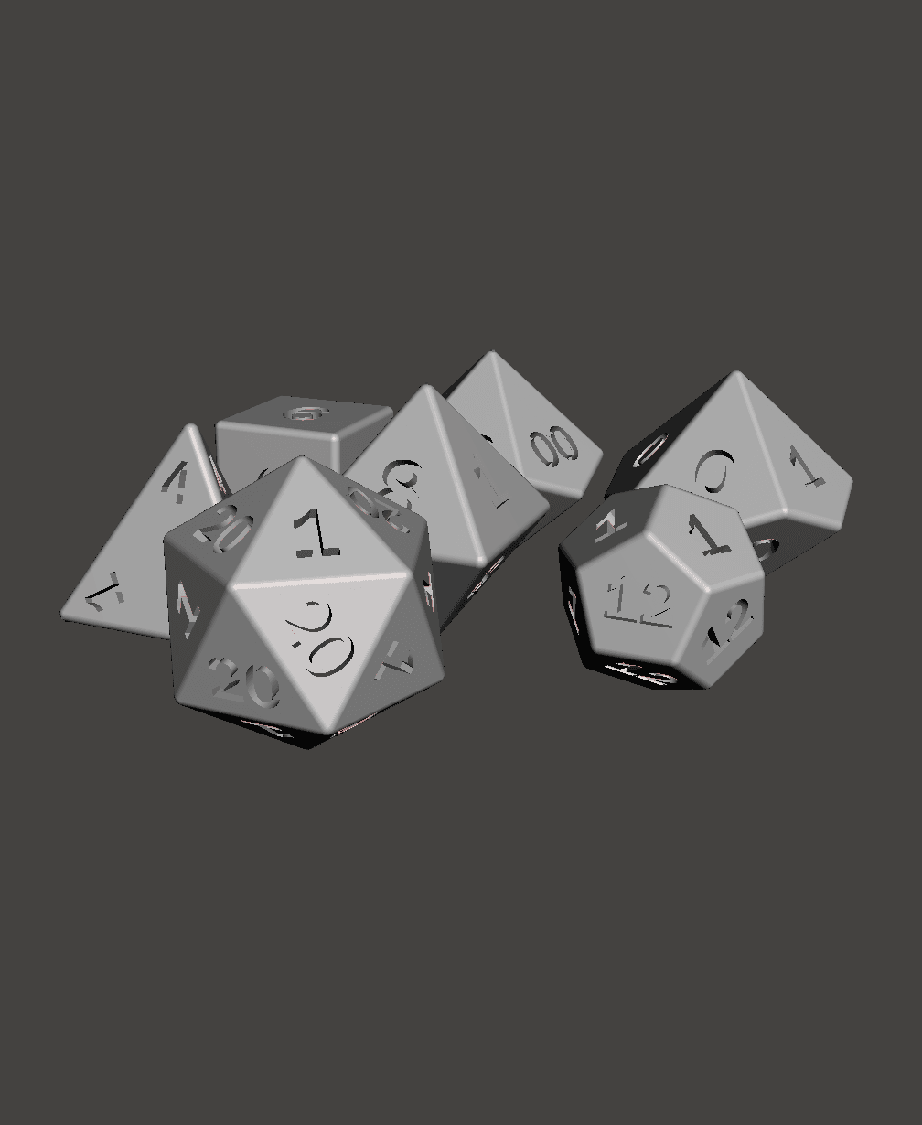 Coinflip Dice Set 3d model