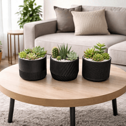PLANTER TRIO WITH OPTIONAL INLET / PLANTER DESIGN / INLET / MODERN HOMEDECOR / DECOR / DECORATIONS 3d model