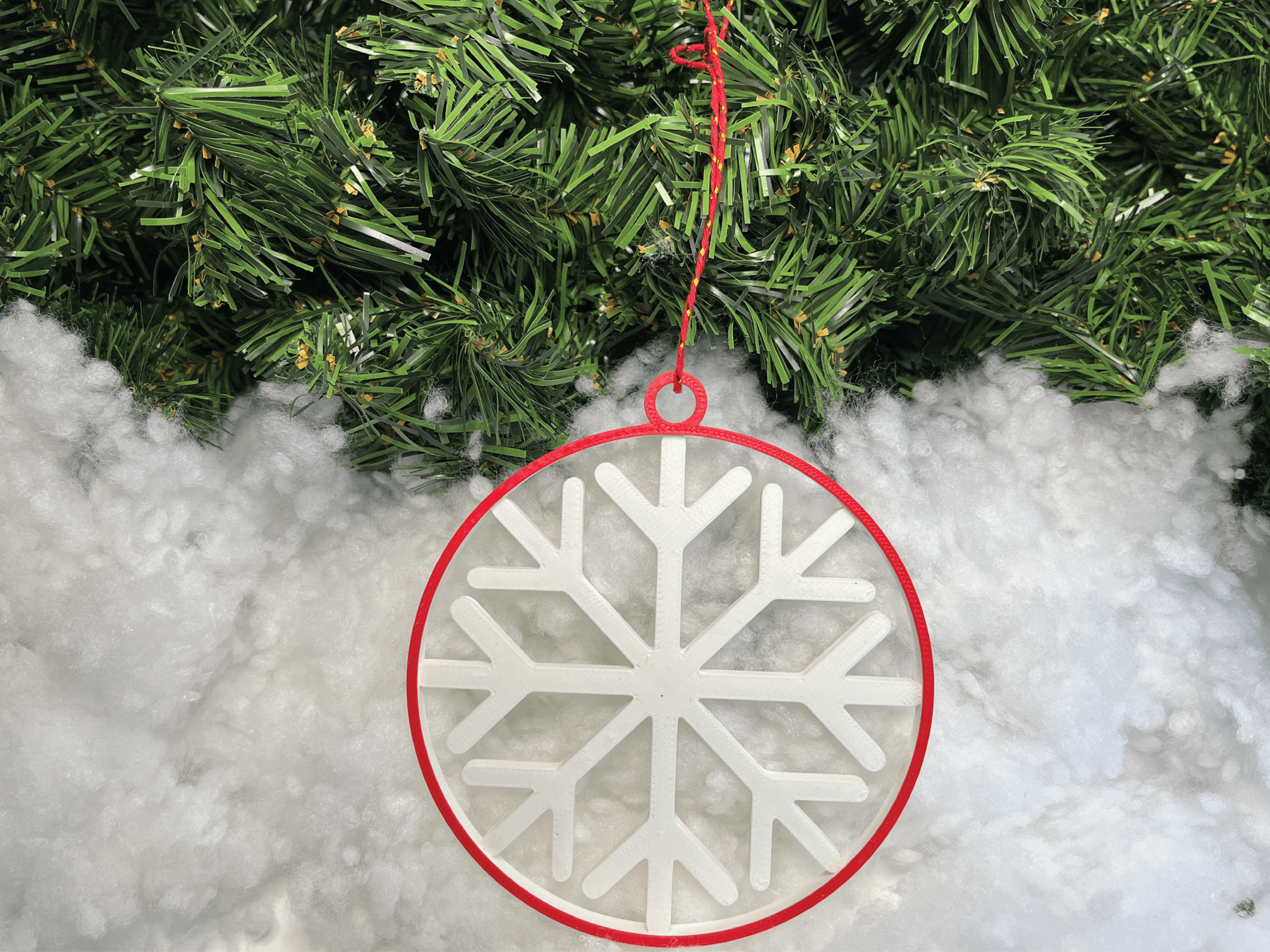 Christmas Ornaments v5 Snowflake Simple.3mf 3d model