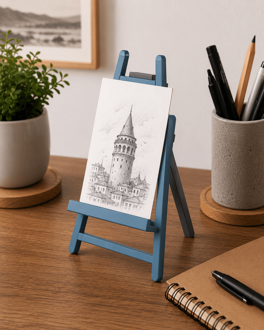 Mini Desktop Easel – 3D Printable STL 3d model