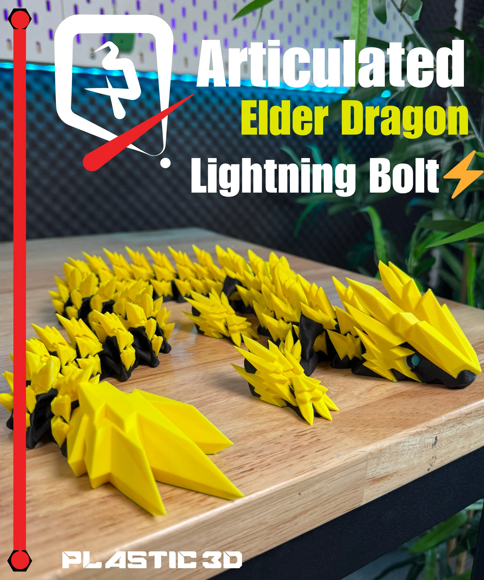 Articulated Lightning Dragon – Elder Version 3d model