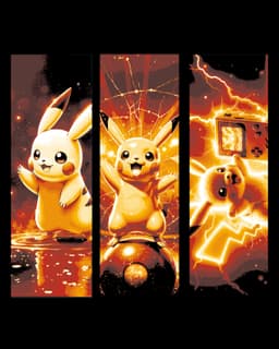 Fan art Pokémon love - Pikachu showing off for the portrait - set of bookmarks 3d model