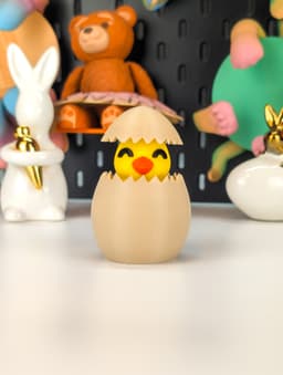 Clicky And Jumpy Egg: Easter Fidget Toy 3d model