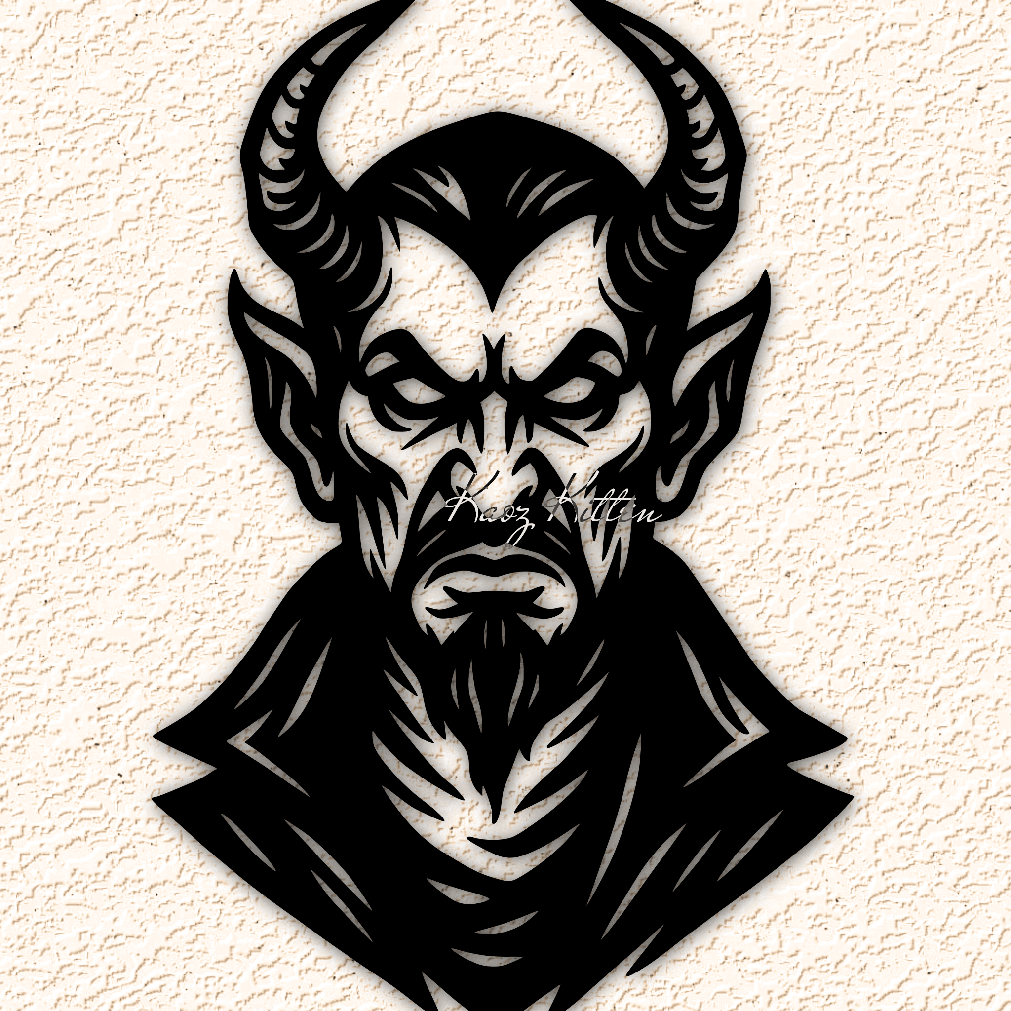 halloween-devil-demon wall art home decor 3d model