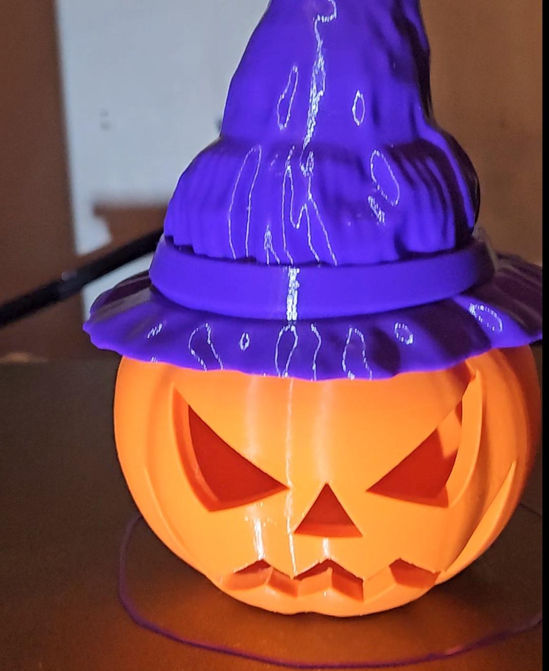Witch Hat + Pumpkin 🎃 🎃 👻 (multicolor multipart 3mf) - Happy Halloween - 3d model