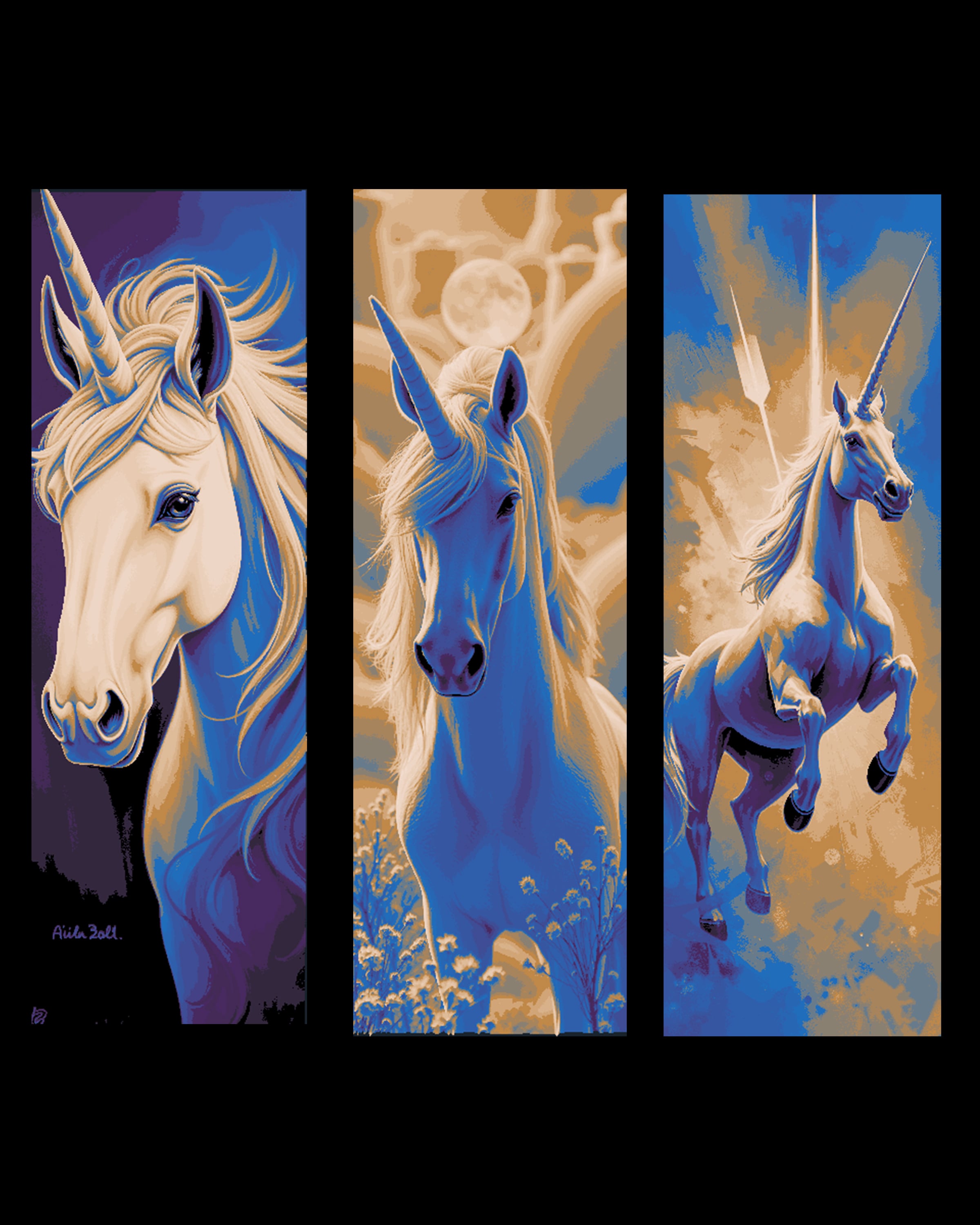 Magical Unicorn Bookmarks 3d model