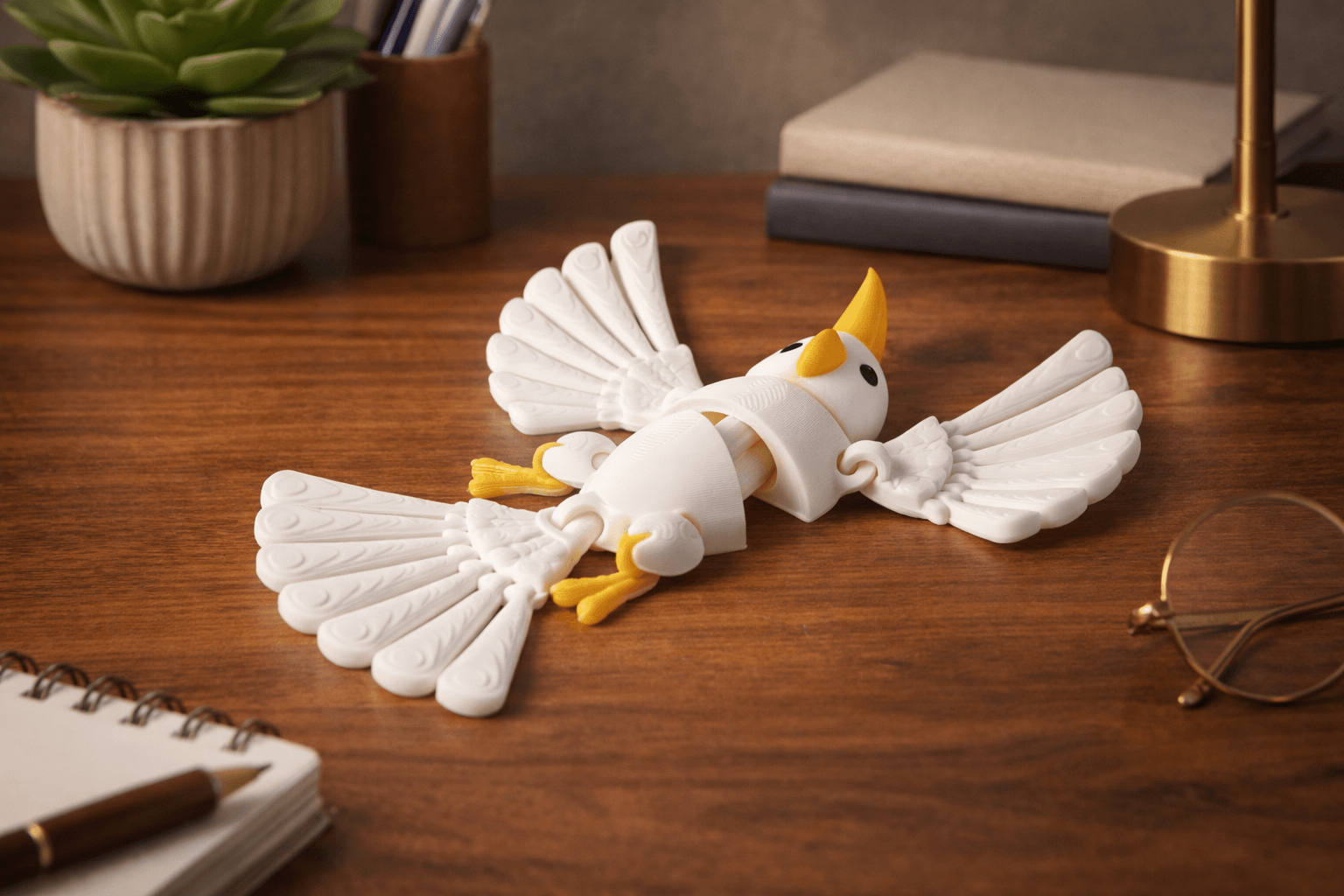 Flexi Parrot Toy - Articulated Cute Bird 3d model