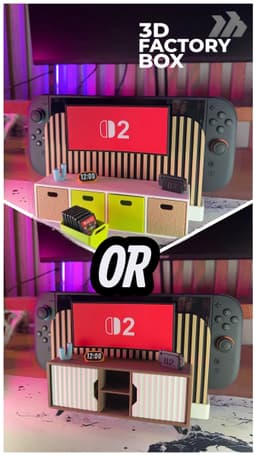 Diorama Switch2 Stand - Inspired by furniture like Kallax from IKEA 3d model
