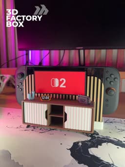 Diorama Switch2 Stand - Inspired by furniture like Kallax from IKEA 3d model