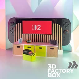 Diorama Switch2 Stand - Inspired by furniture like Kallax from IKEA 3d model