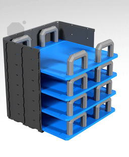 4x3 - Plain - Stacking Plate 3d model