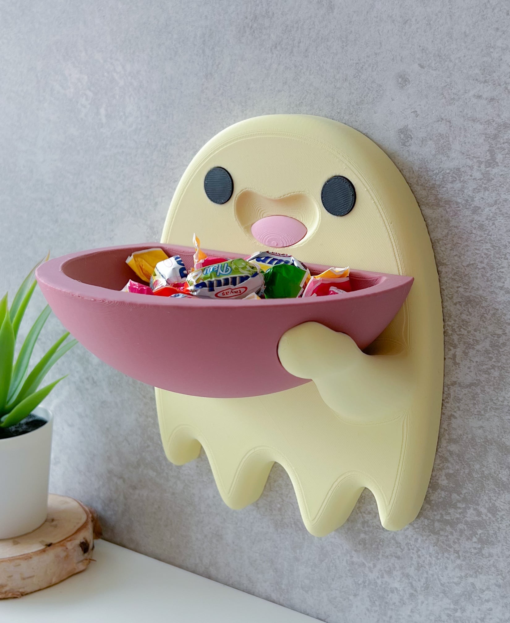 Cute Ghost Wall Trinket Dish 3d model