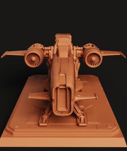 Sci-Fi Racing Ship Model | Futuristic Spaceship Statue | Galactic Starfighter 3D Print 3d model