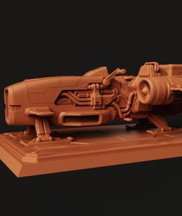Sci-Fi Racing Ship Model | Futuristic Spaceship Statue | Galactic Starfighter 3D Print 3d model